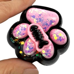 Gniotek Kocia Łapka Galaxy Taba Squishy cekiny
