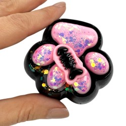Gniotek Kocia Łapka Galaxy Taba Squishy cekiny