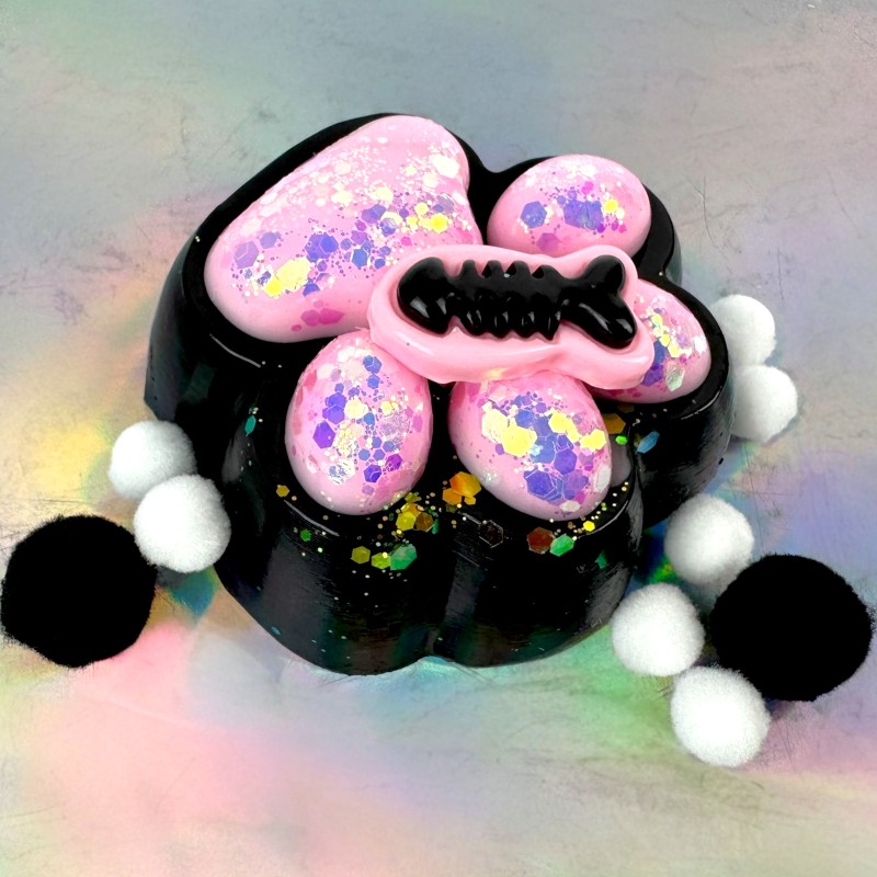 Gniotek Kocia Łapka Galaxy Taba Squishy cekiny