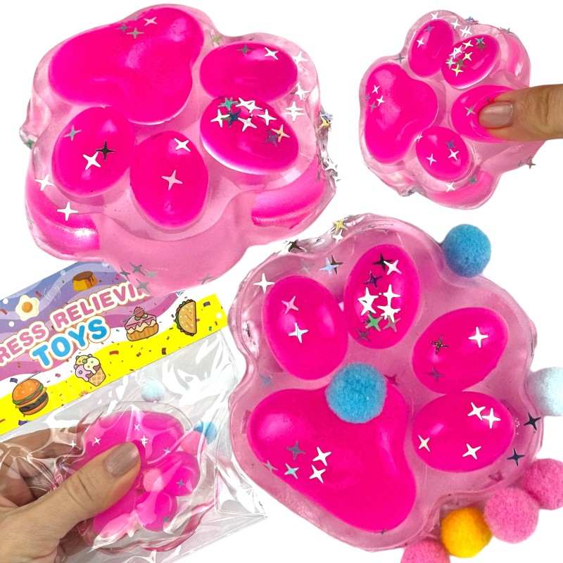 Gniotek Mochi Kocia Łapka Pow cekiny