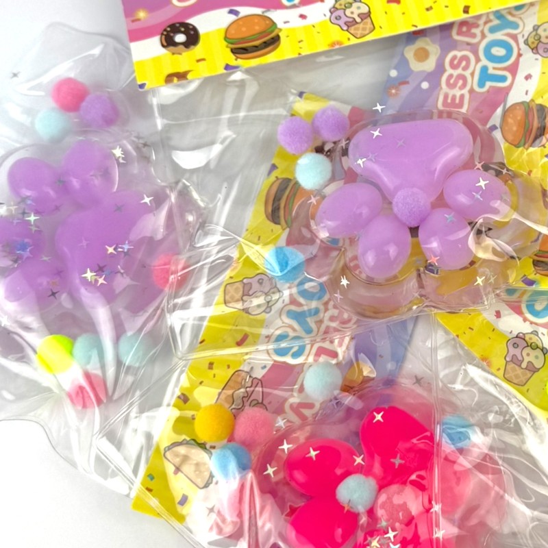 Gniotek Mochi Kocia Łapka Pow cekiny