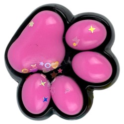 Gniotek łapka Czarna z brokatem Mochi Macaron Flavor