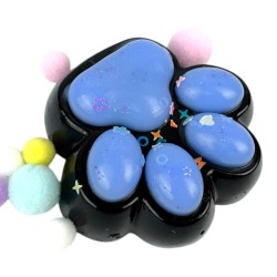 Gniotek łapka Czarna z brokatem Mochi Macaron Flavor