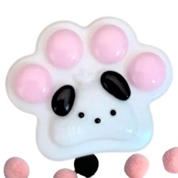 Gniotek Kocia Łapka Misiowa z pomponikami