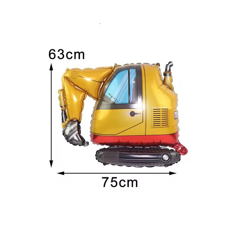 Balon foliowy w kształcie koparki 75x63 cm