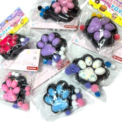 Gniotek łapka Czarna z brokatem Mochi Macaron Flavor