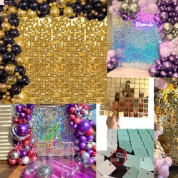 Panel Dekoracyjny złoty HOLO brokat 30x30cm tło ścianka