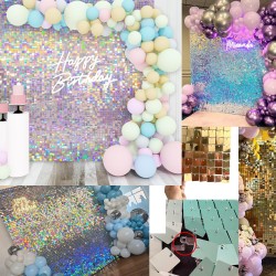 Panel dekoracyjny Holo Różowy Efekt opalizujący 30x30cm tło ścianka