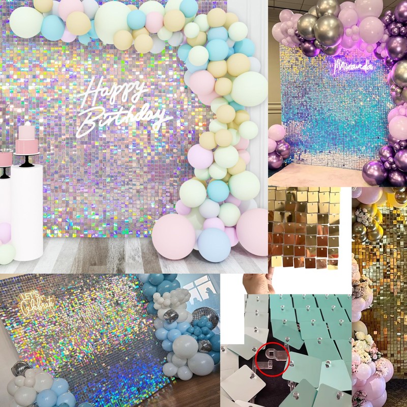 Panel dekoracyjny Holo Różowy Efekt opalizujący 30x30cm tło ścianka