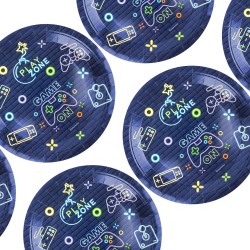 Talerzyki papierowe jednorazowe GameOn gaming 23cm 6 sztuk