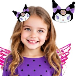 Kostium Kuromi z Opaską i Skrzydłami Dla Dzieci