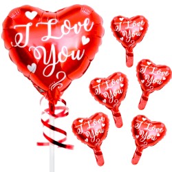 Balonik foliowy serce SERDUSZKA czerwony 21 cm 3szt