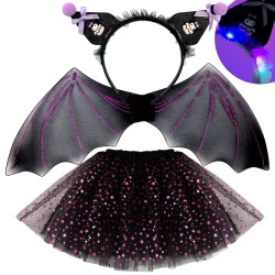 Zestaw Kostium Strój Sanrio Kuromi Cosplay tutu Skrzydła