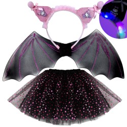 Zestaw Kostium Strój Sanrio Kuromi Cosplay tutu Skrzydła