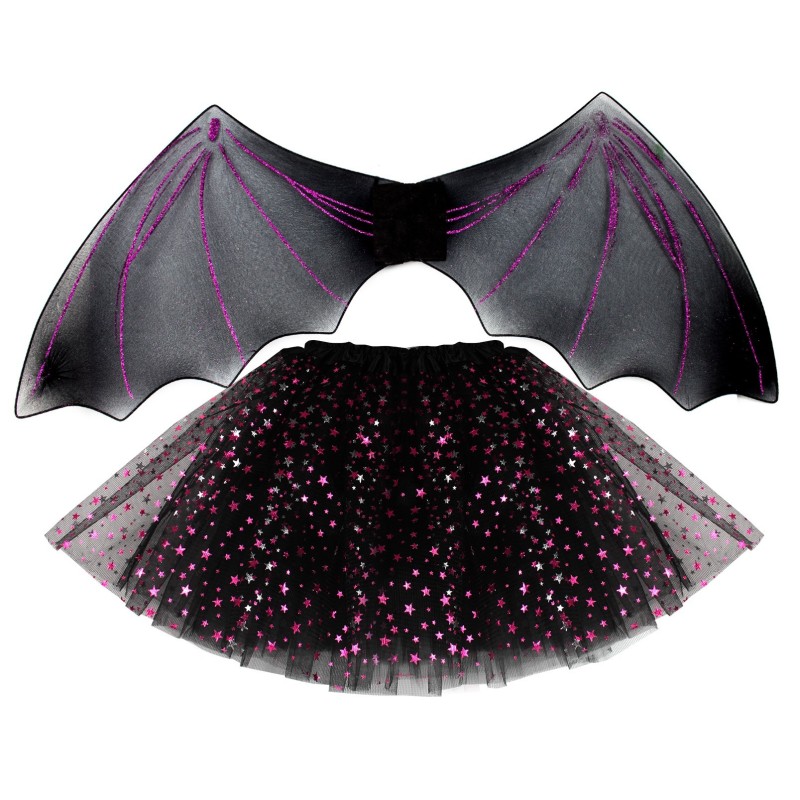 Zestaw Kostium Strój Sanrio Kuromi Cosplay tutu Skrzydła