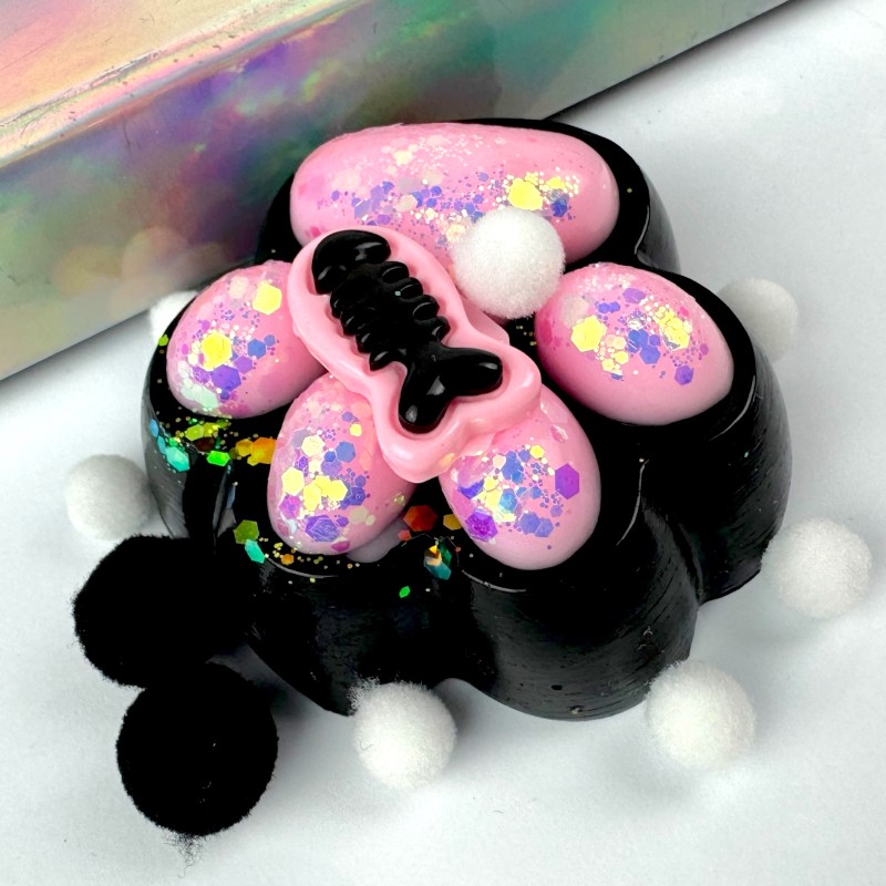 Gniotek Kocia Łapka Galaxy Taba Squishy cekiny