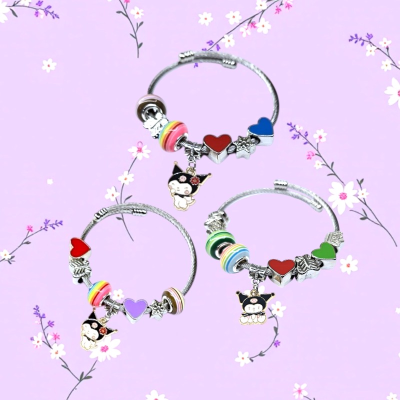 Bransoletka Kuromi z Zawieszkami Zestaw DIY