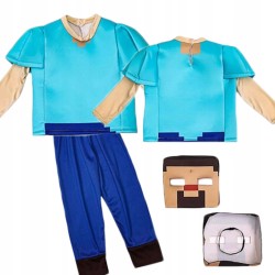 Strój Przebranie Minecraft Steve z maską