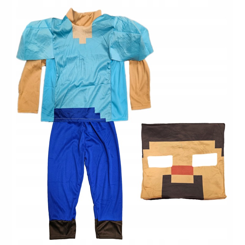 Strój Przebranie Minecraft Steve z maską