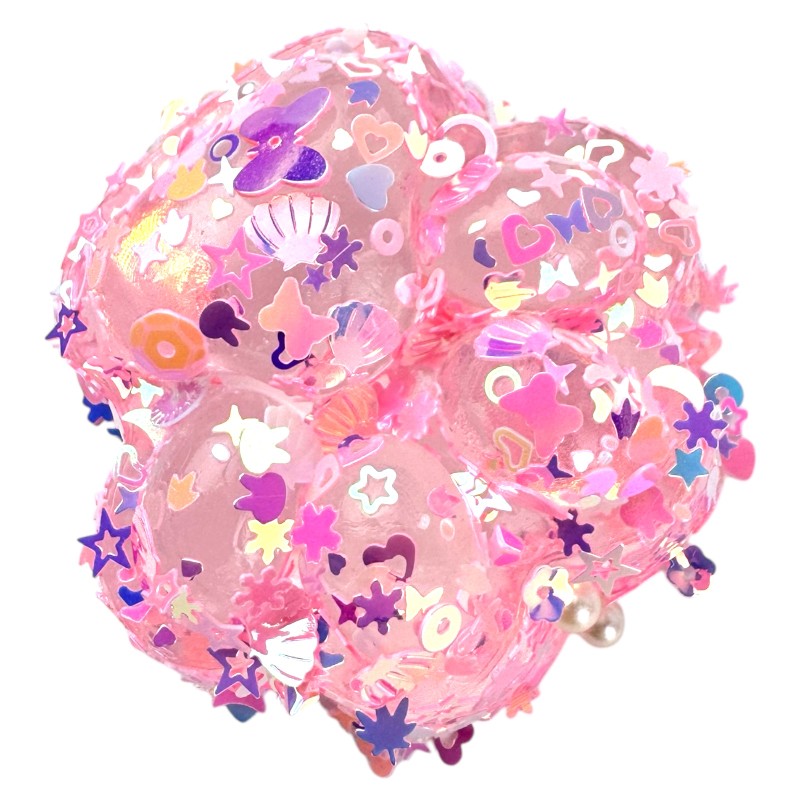 Gniotek Kocia Łapka CEKIN Squishy z brokatową posypką