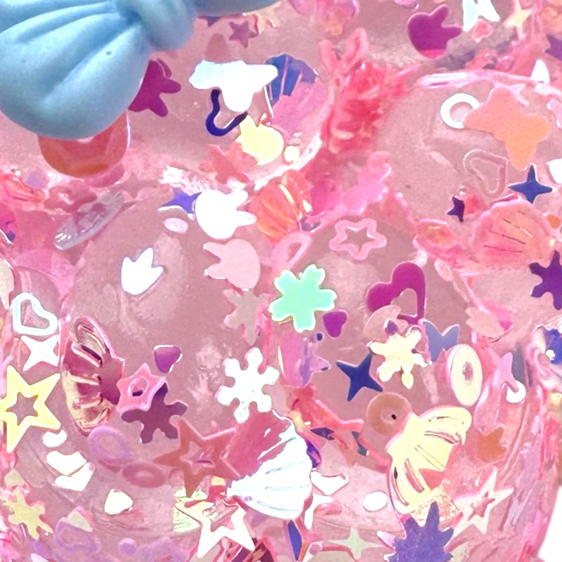 Gniotek Kocia Łapka CEKIN Squishy z brokatową posypką