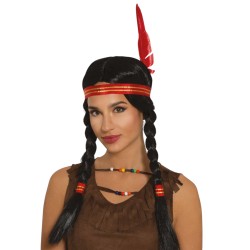 Peruka Indianka z Czerwonym...