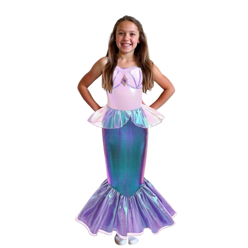 Kostium Syrenki z Peruką i Akcesoriami Bajkowy Zestaw