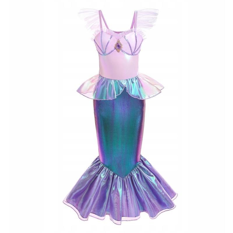 Kostium Syrenki z Peruką i Akcesoriami Bajkowy Zestaw