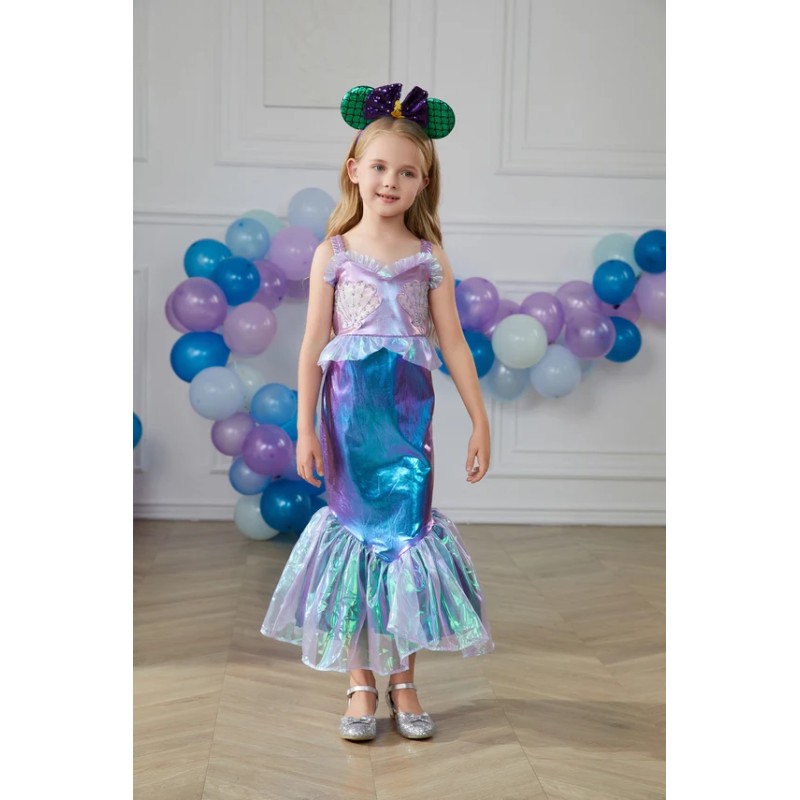 Kostium Syrenki z Peruką i Akcesoriami Bajkowy Zestaw