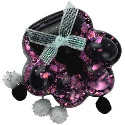 Gniotek łapka czarna galaxy z kolorowym brokatem