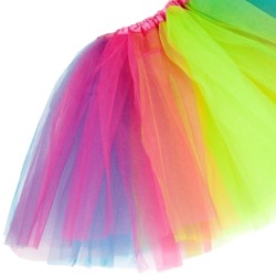 Tęczowy Zestaw Wróżki Motyl Skrzydła z kwiatem tęczowa spódniczka