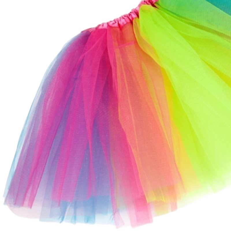 Tęczowy Zestaw Wróżki Motyl Skrzydła z kwiatem tęczowa spódniczka