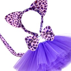 Strój Fioletowej Pantery gepard tutu opaska ogon centki