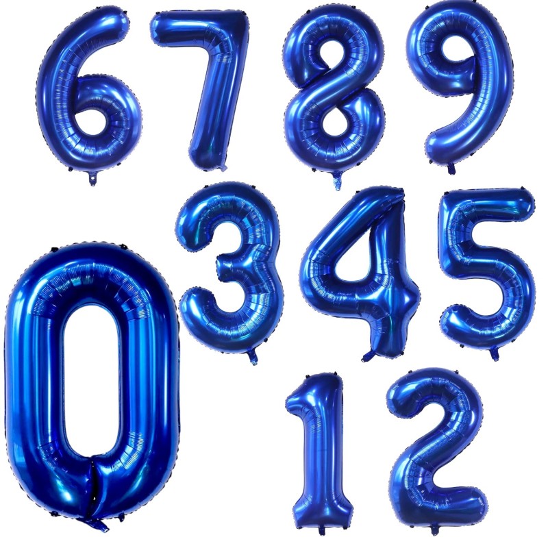 Balon Cyfra Niebieski Granatowy 100 cm
