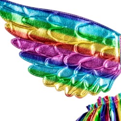Strój Jednorożec Tęczowa Spódnica Skrzydła Pegaz Opaska