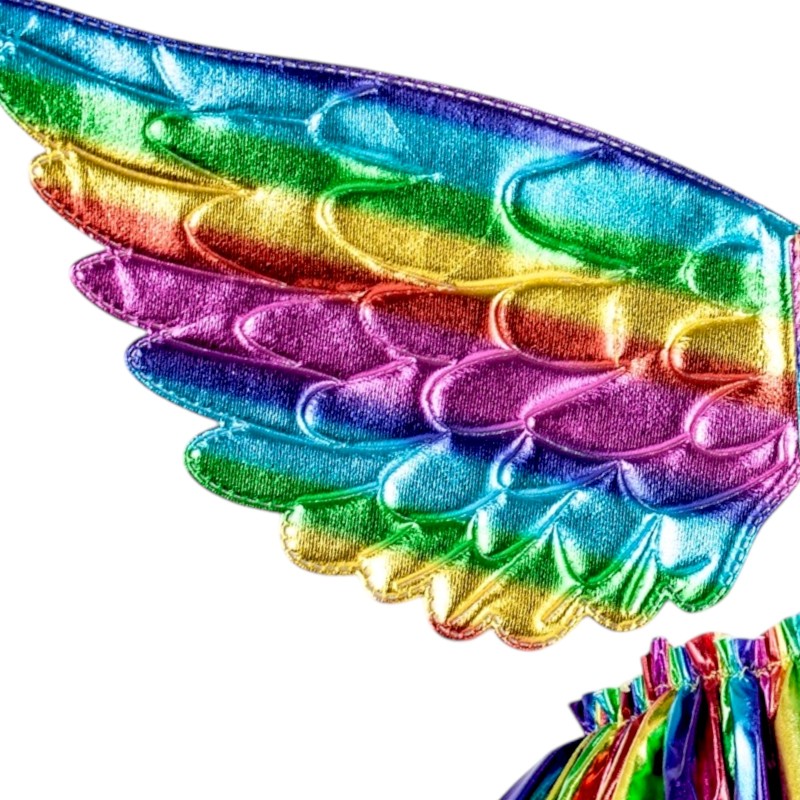 Strój Jednorożec Tęczowa Spódnica Skrzydła Pegaz Opaska