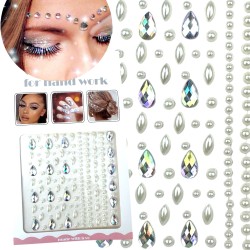 Kryształki Perełki Naklejki 3D Diamenciki FaceGem