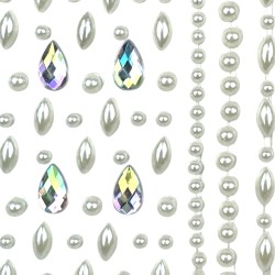 Kryształki Perełki Naklejki 3D Diamenciki FaceGem