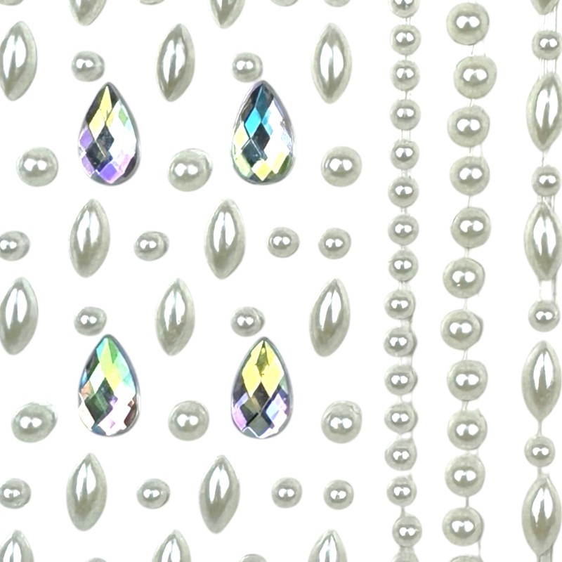 Kryształki Perełki Naklejki 3D Diamenciki FaceGem
