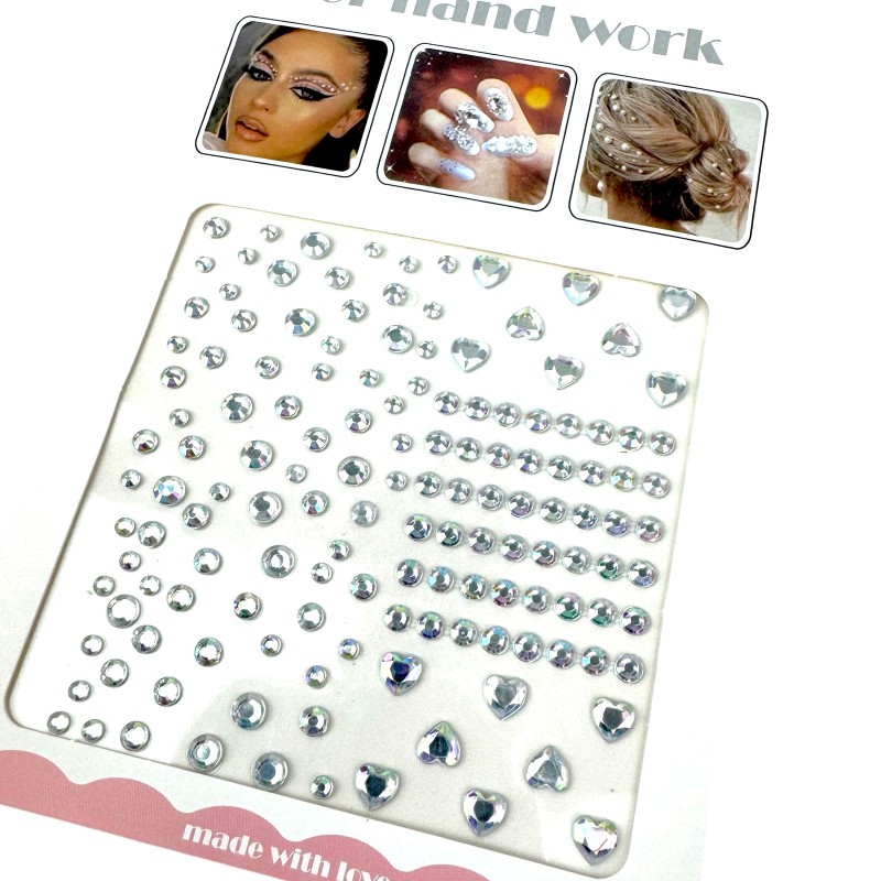 Kryształki diamenciki naklejki na twarz FaceGem