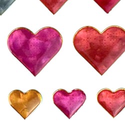 Naklejki hologramowe 3D serduszka Scrapbooking DIY