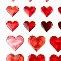 Naklejki hologramowe 3D serduszka Scrapbooking DIY