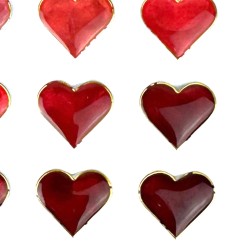 Naklejki hologramowe 3D serduszka Scrapbooking DIY