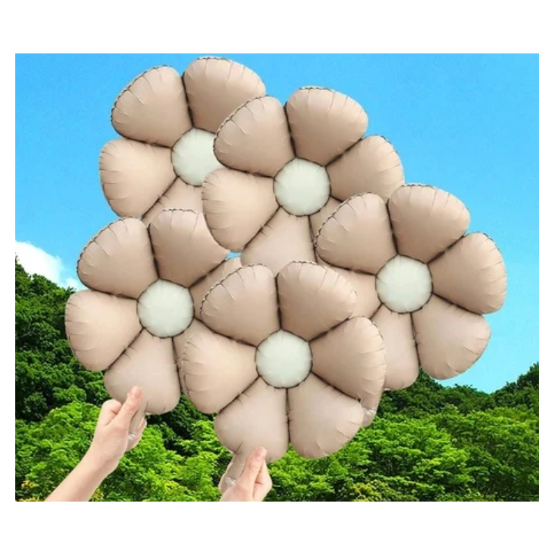 Balon Foliowy kwiatek brązowy pastelowy 60cm