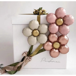 Balon Foliowy kwiatek brązowy pastelowy 60cm