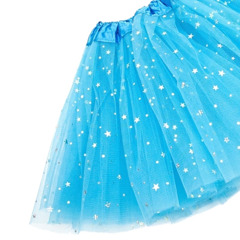 Strój Niebieski Motylek Motyl Skrzydełka TUTU Gwiazdki