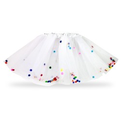 Biały Motylek Strój Motylka Spódniczka tutu pomponiki