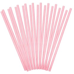 Słomki papierowe różowe 25...