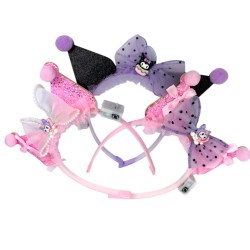 Opaska z uszami Kawaii Kuromi LED