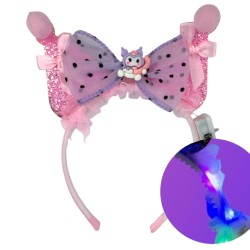 Opaska z uszami Kawaii Kuromi LED